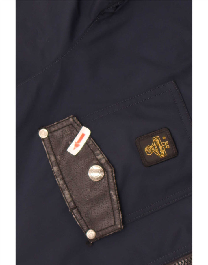 Refrigiwear Mens Rain Jacket IT 48 Medium Navy Blue Colourblock Nylon