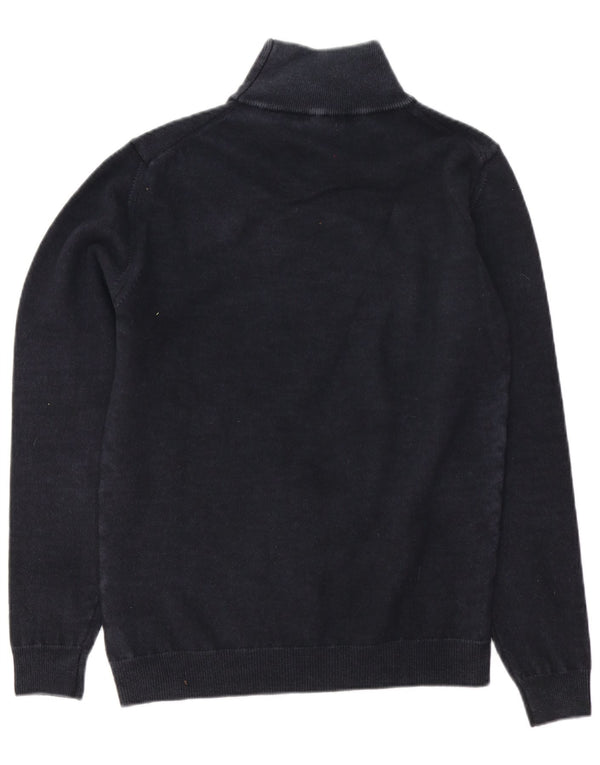 Jacob Cohen Mens Turtle Neck Jumper Sweater Medium Navy Blue Wool