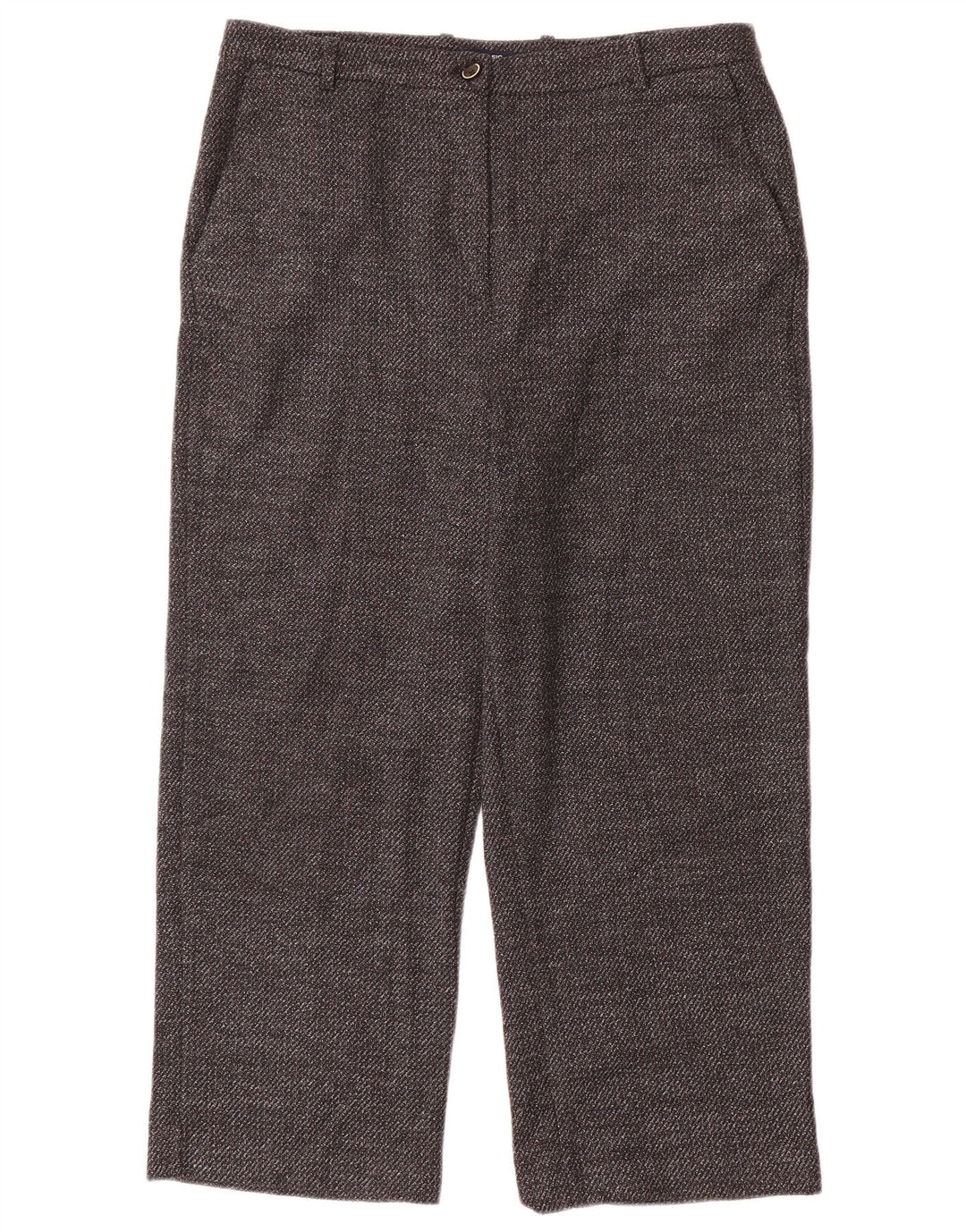 Zara Womens Loose Fit Cropped Trousers EU 40 Medium W30 L23 Grey Polyester