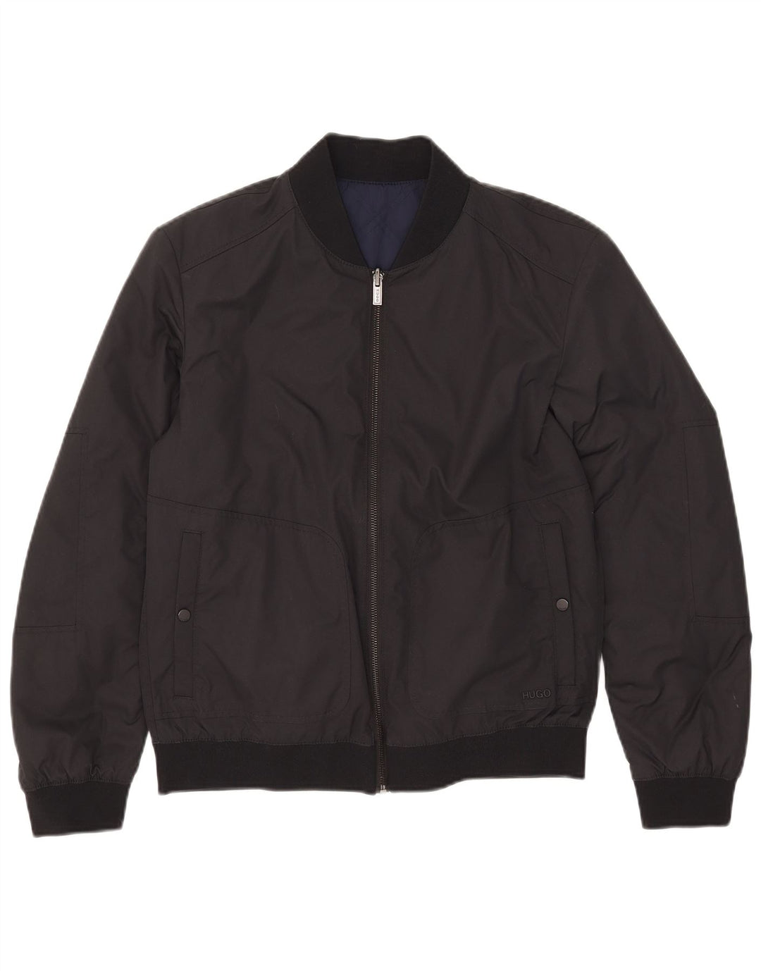 Hugo Boss Mens Reversible Jacket UK 36 Small Black Polyamide