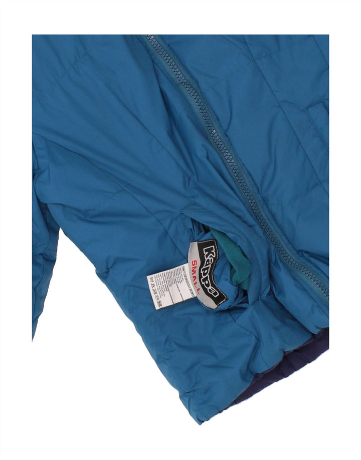 KAPPA Womens Hooded Reversible Padded Jacket UK 10 Small Blue Nylon Vintage Kappa and Second-Hand Kappa from Messina Hembry 