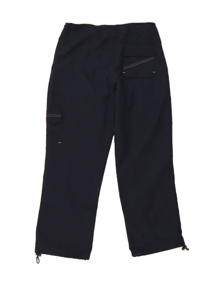 REEBOK Womens Cargo Tracksuit Trousers UK 16 Large Navy Blue Polyester Vintage Reebok and Second-Hand Reebok from Messina Hembry 