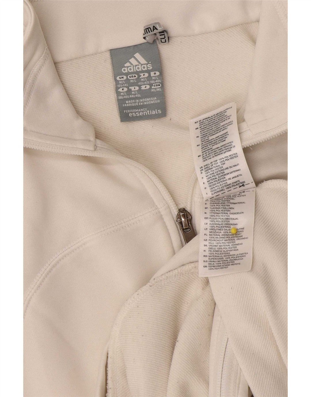 Adidas Dame Climalite Træningsdragt Topjakke UK 12/14 Medium White
