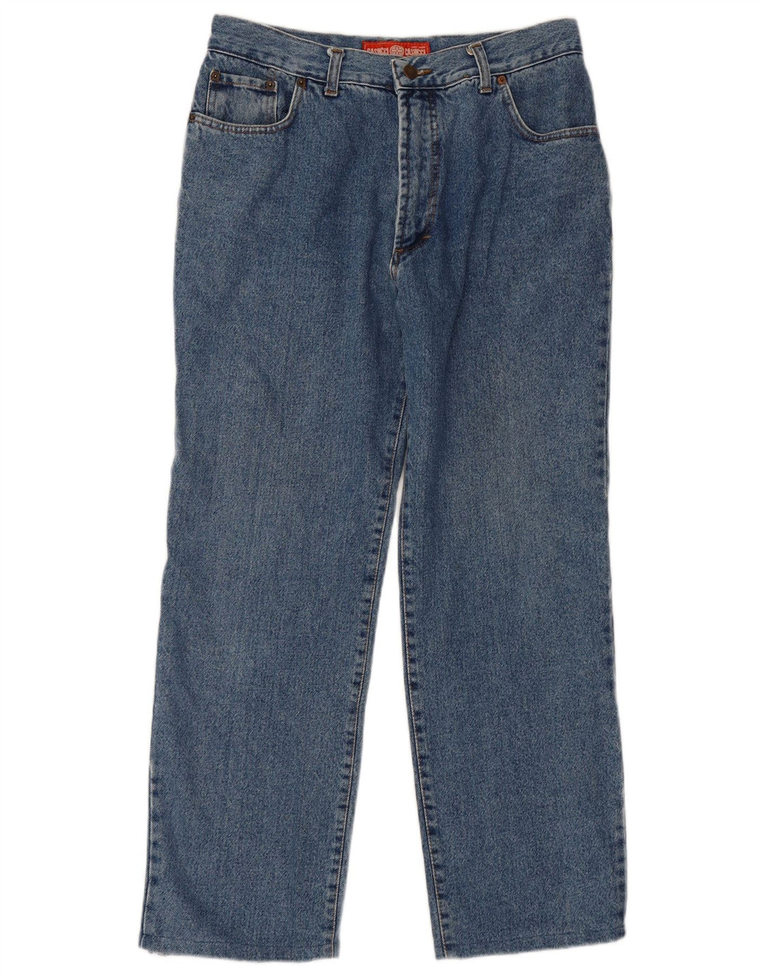 Casucci Mens Straight Jeans W32 L25 Blue Polyester