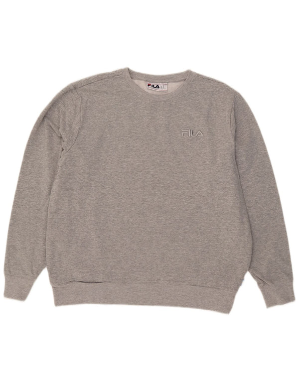 Fila moletom feminino jumper UK 18 XL cinza algodão