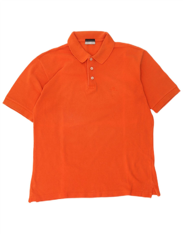 Belfe & Mens Polo Shirt Medium Orange
