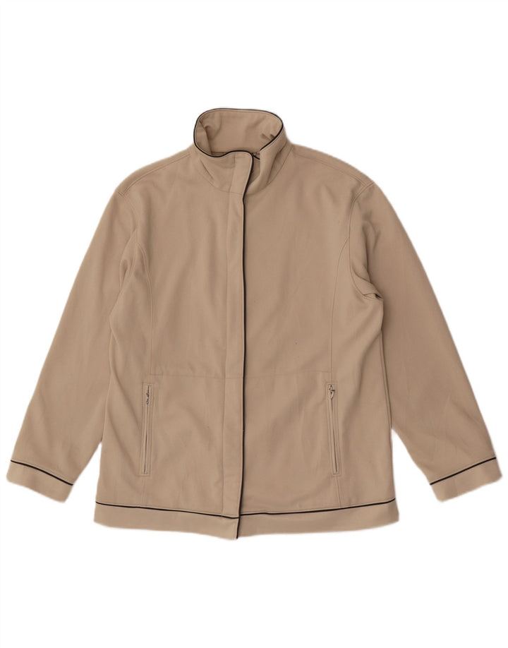 Lotto Womens Oversized Tracksuit Top Jacket UK 10 Small Beige