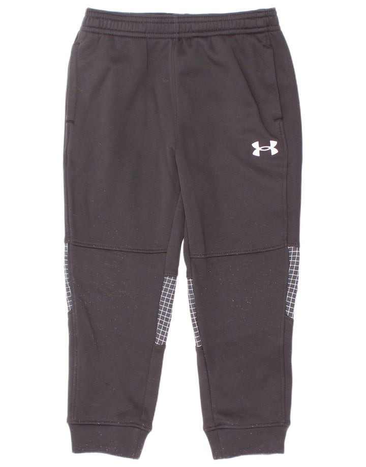 Under Armour Boys Tracksuit Trousers Joggers 2-3 Years Black Check