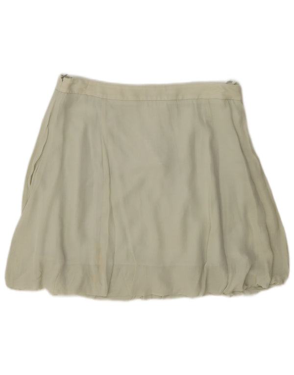 Mini gonna a palloncino da donna Emporio Armani IT 40 piccola W27 seta verde
