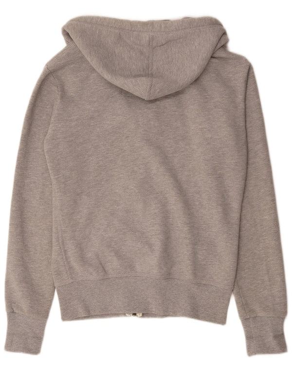 Superdry Pull à capuche zippé XS en coton moucheté gris