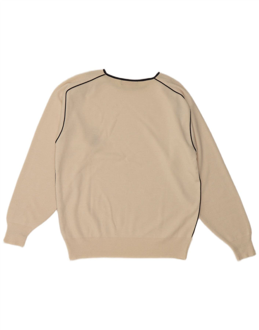 Il Granchio Mens Crew Neck Jumper Sweater Medium Off White Wool