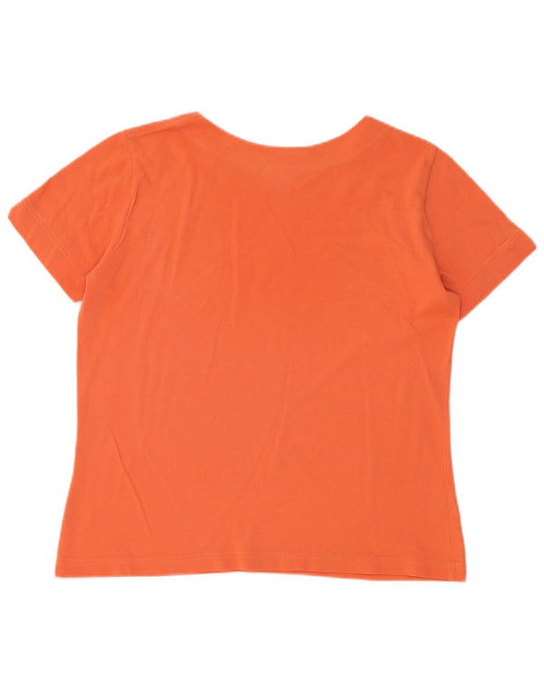 T-shirt damski Lacoste, rozmiar 46 XL, pomarańczowy, bawełniany