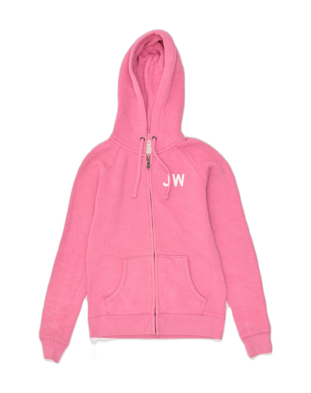 JACK WILLS Womens Zip Hoodie Sweater UK 8 Small  Pink Polyester | Vintage Jack Wills | Thrift | Second-Hand Jack Wills | Used Clothing | Messina Hembry 