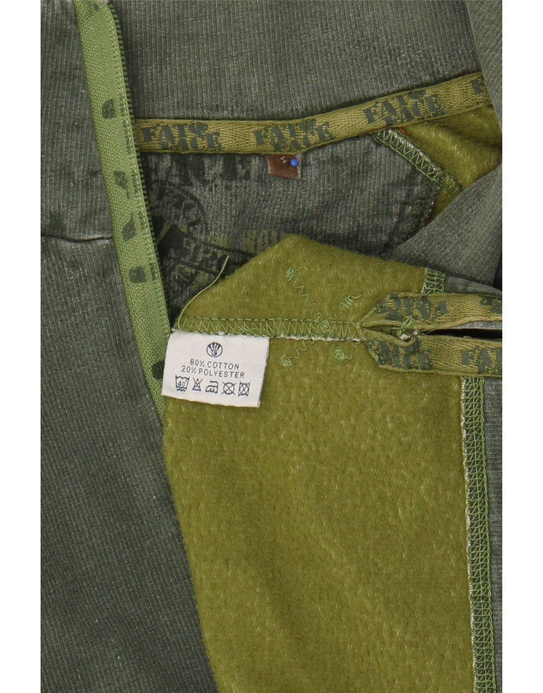Fat Face Mens Zip Neck Sweatshirt Jumper Small Green Cotton