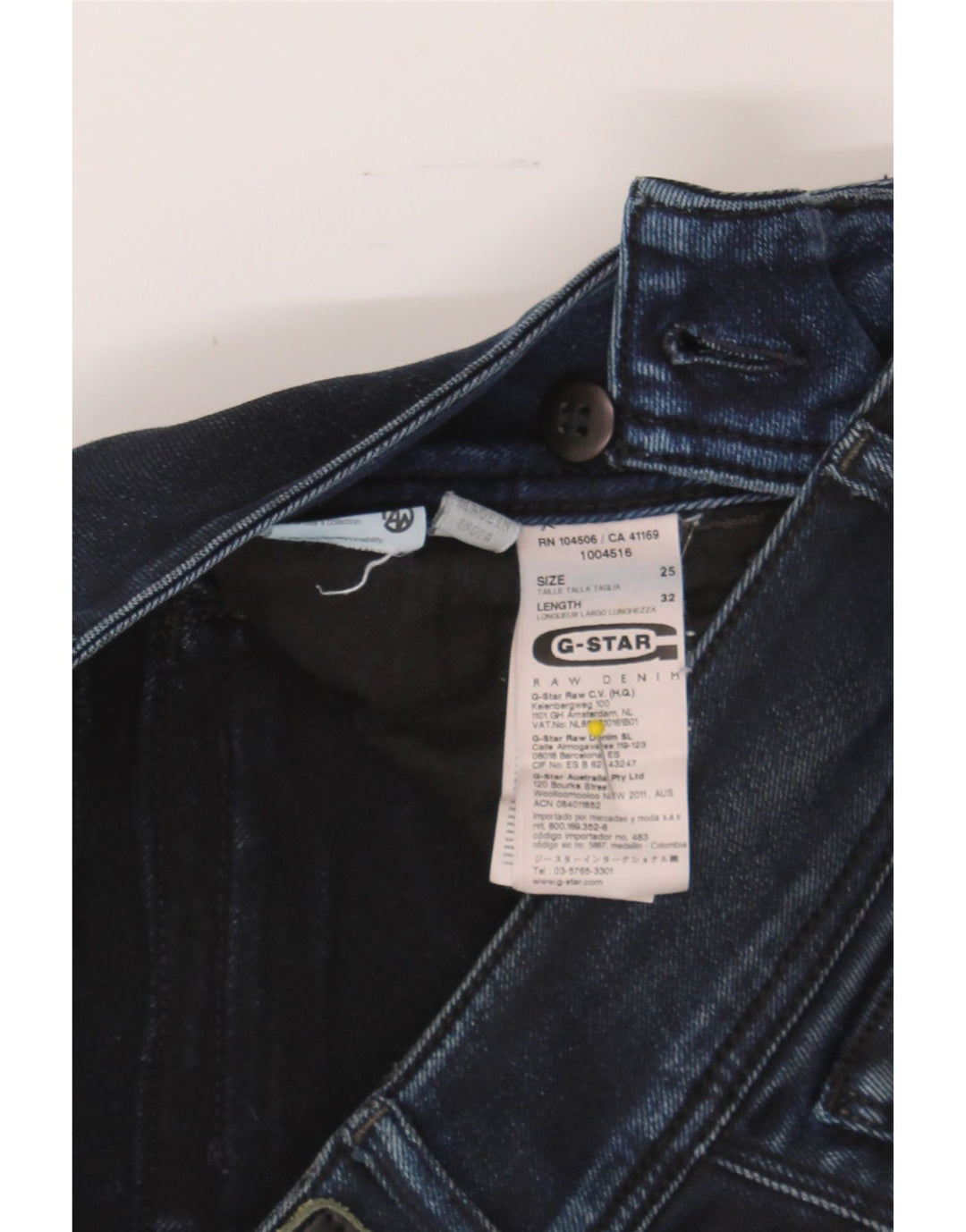 G-STAR Womens Skinny Jeans W25 L32 Navy Blue Polyester Vintage G-Star and Second-Hand G-Star from Messina Hembry 