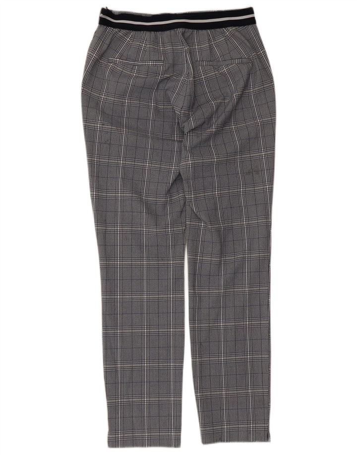 Slim-Anzughose für Damen von Zara, mittelgroß, W30, L27, grau kariertes Polyester