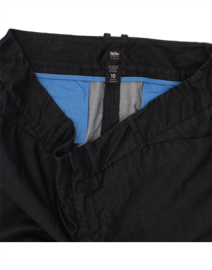MOSSIMO Womens Stretch Bermuda Shorts US 16 2XL W40 Navy Blue Cotton Vintage Mossimo and Second-Hand Mossimo from Messina Hembry 
