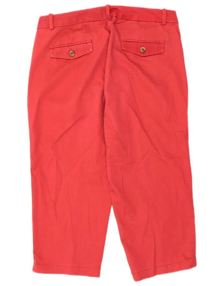 Dockers Womens Capri Trousers US 8 Medium W30 L20 Red Polyester