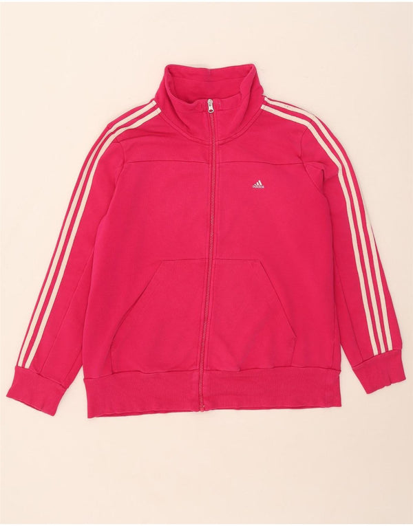 Adidas Womens Climalite Tracksuit Top Jacket UK 24/26 2XL Rosa Algodão