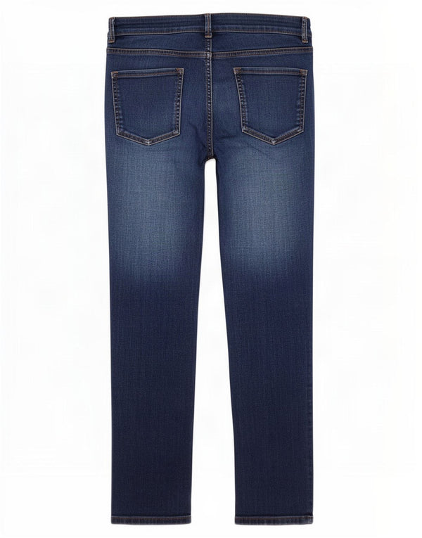 Marks & Spencer Donna The Lily Slim Jeans UK 14 Large W30 L26 Cotone blu