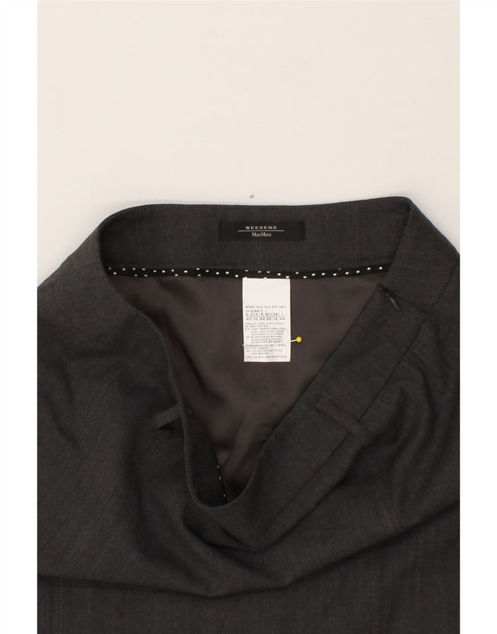 MAX MARA Womens Weekend Pencil Skirt UK 12 Medium W30  Grey Virgin Wool Vintage Max Mara and Second-Hand Max Mara from Messina Hembry 