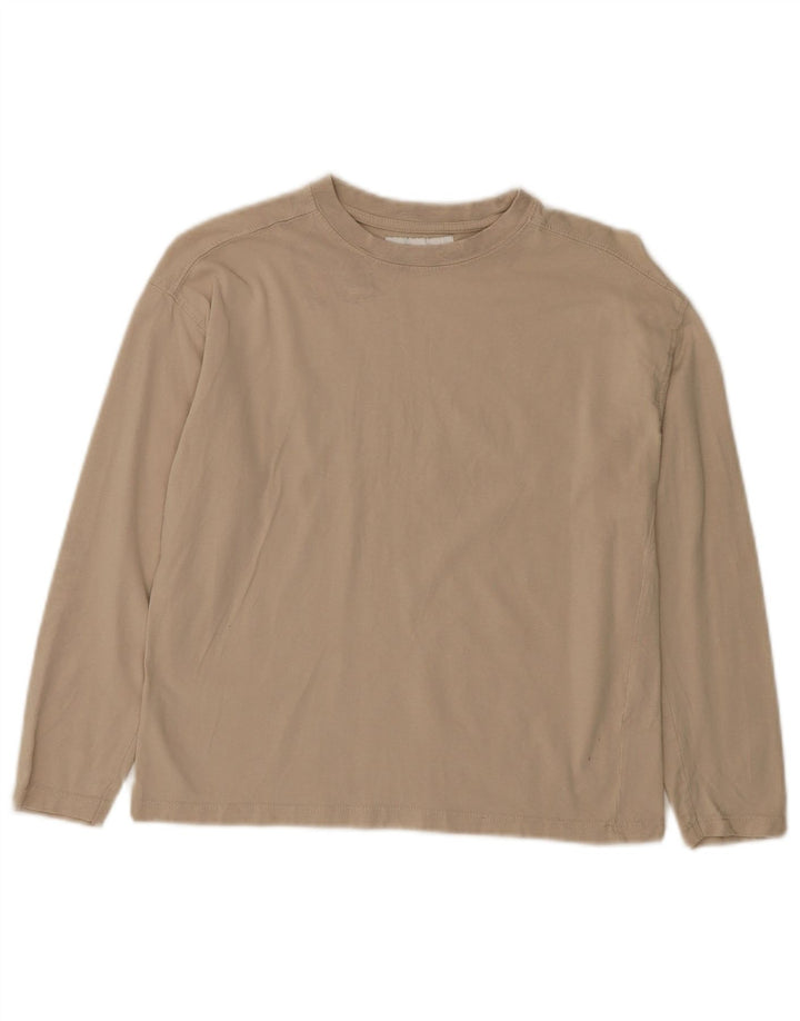 ZARA Girls Top Long Sleeve 9-10 Years Beige