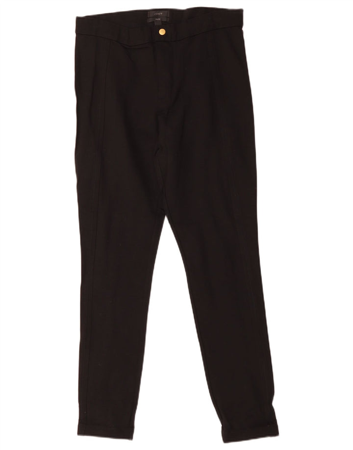 J. Crew Womens Pixie Slim Casual Trousers US 10 Large W30 L30 Black Viscose