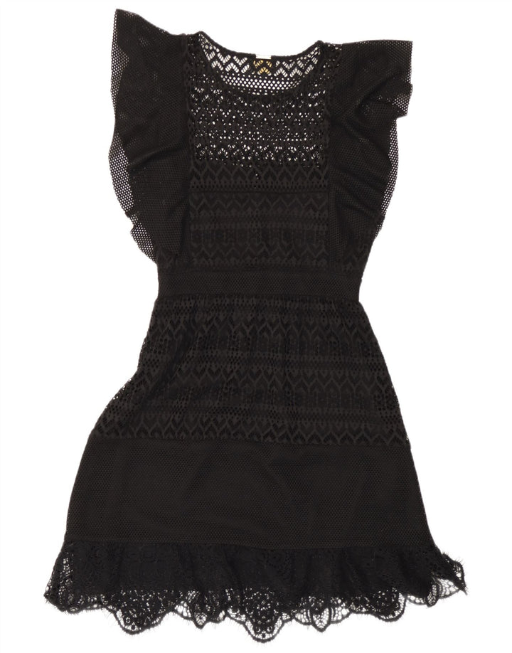 Liu Jo Robe trapèze au crochet pour femme IT 42 Polyester noir moyen