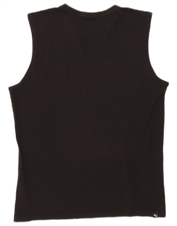 Puma Mens Graphic Vest Top Large Black Cotton