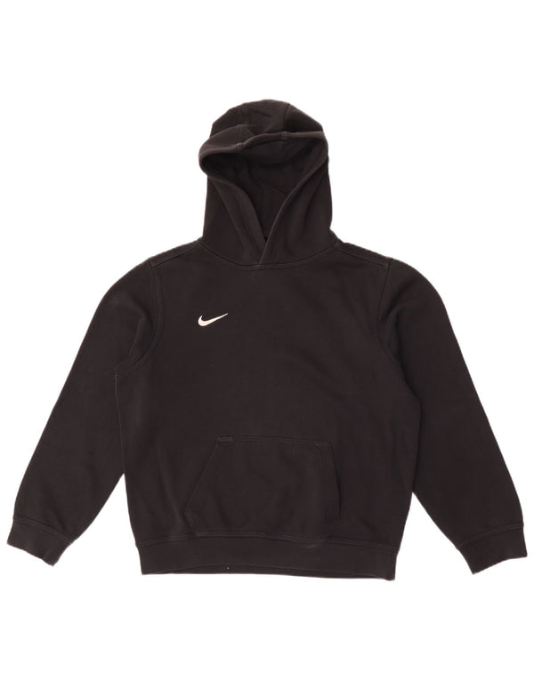 Nike Boys Hoodie Jumper 12-13 Years Large Black Cotton