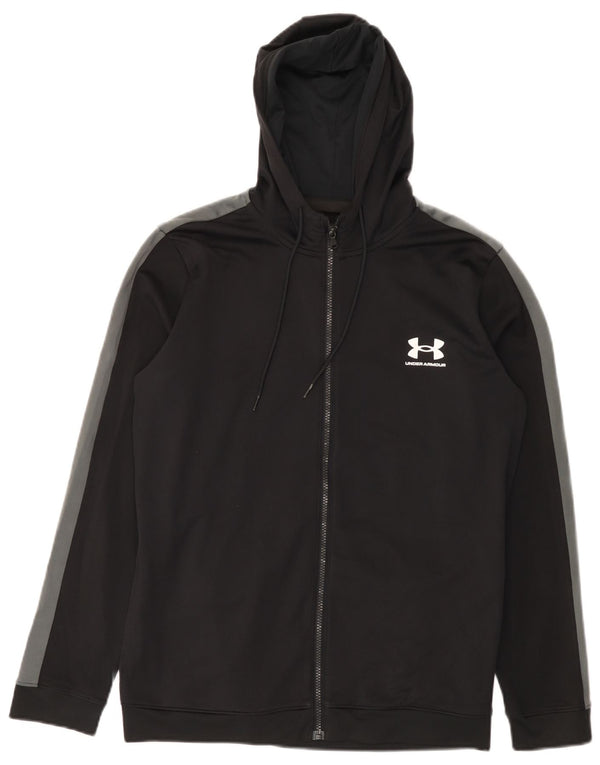 Under Armour Herre hættetrøje med lynlås Medium Sort Colourblock Polyester