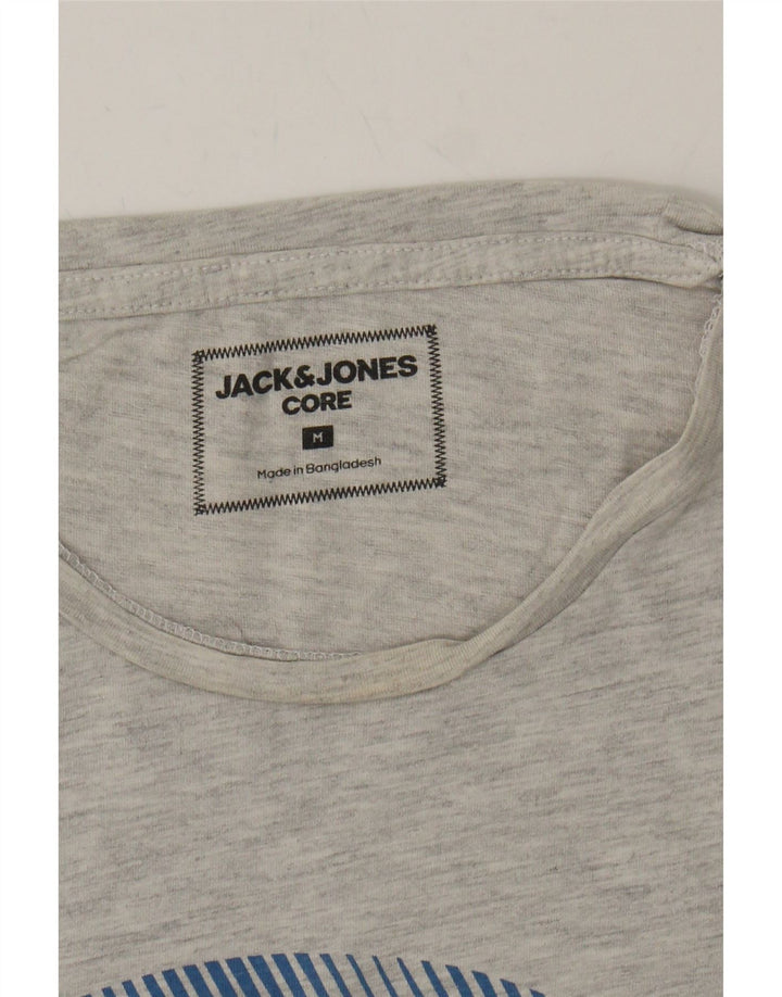 JACK & JONES Mens Graphic T-Shirt Top Medium Grey Cotton Vintage Jack & Jones and Second-Hand Jack & Jones from Messina Hembry 