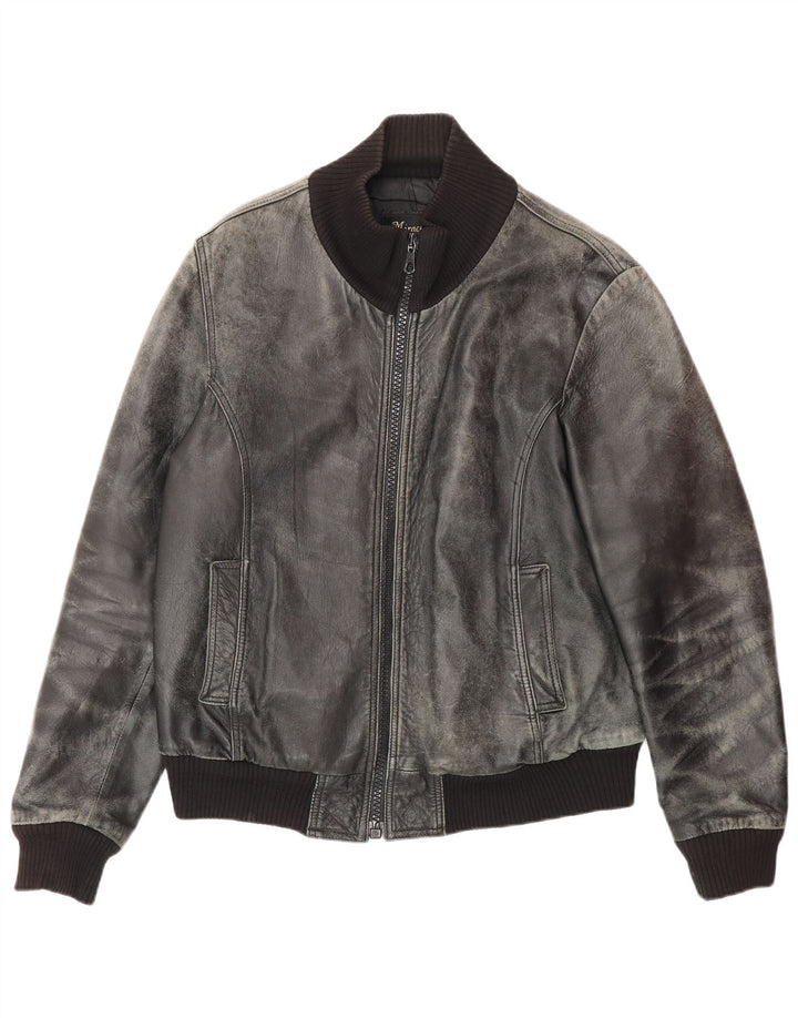Vintage Herren Lederjacke UK 38 Mittelschwarzes Leder