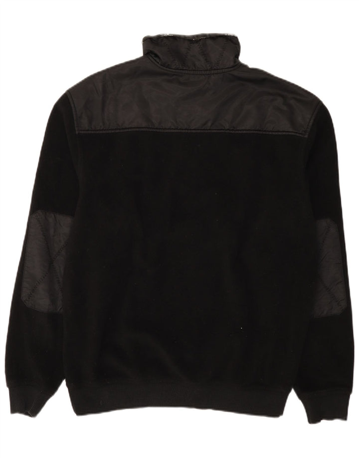 Bugatti herre lynlås hals fleece jumper stor sort polyester
