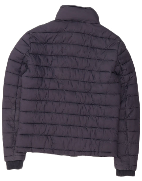 Superdry Veste matelassée pour hommes UK 36 Small Bleu Marine Polyester