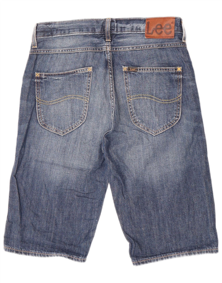Pantaloncini di jeans da uomo Lee W28 piccoli in cotone blu