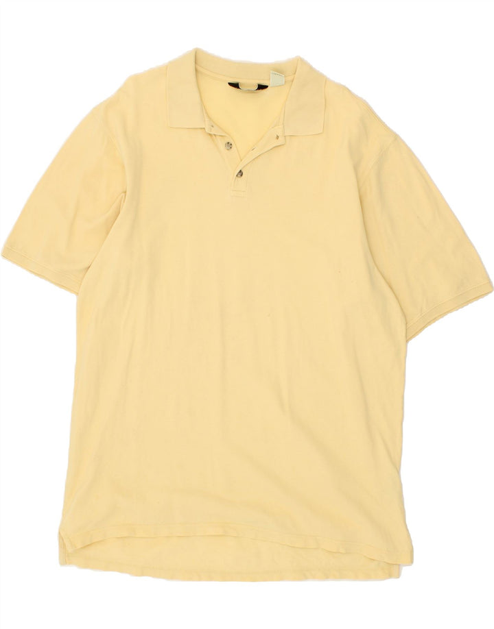 EDDIE BAUER Mens Polo Shirt Large Yellow Cotton Vintage Eddie Bauer and Second-Hand Eddie Bauer from Messina Hembry 