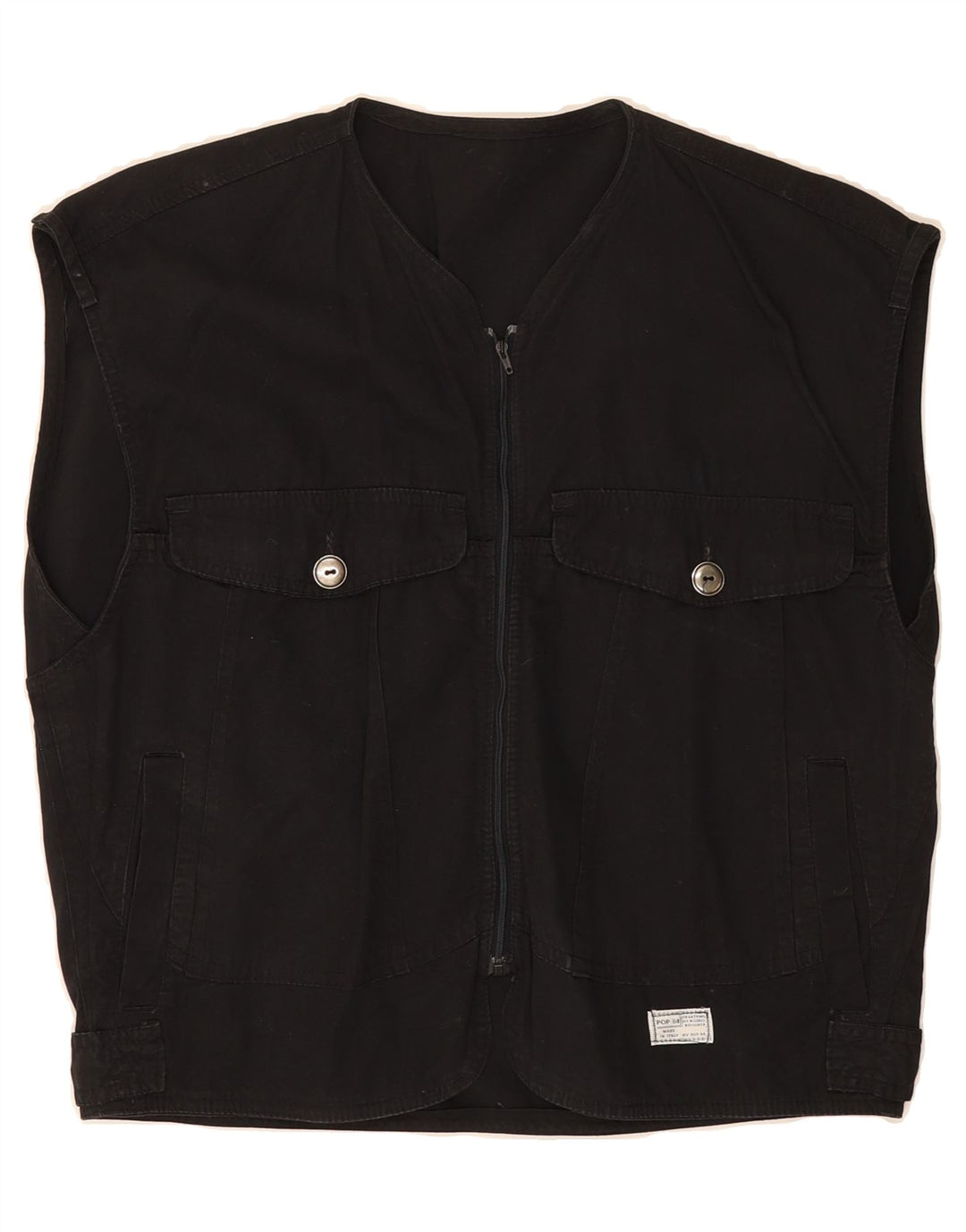 POP 84 Womens Utility Gilet UK 16 Large Black Vintage POP 84 and Second-Hand POP 84 from Messina Hembry 