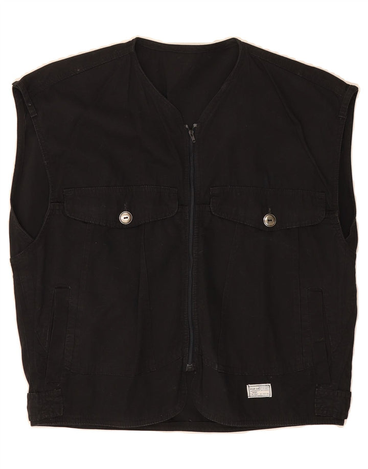 POP 84 Womens Utility Gilet UK 16 Large Black Vintage POP 84 and Second-Hand POP 84 from Messina Hembry 