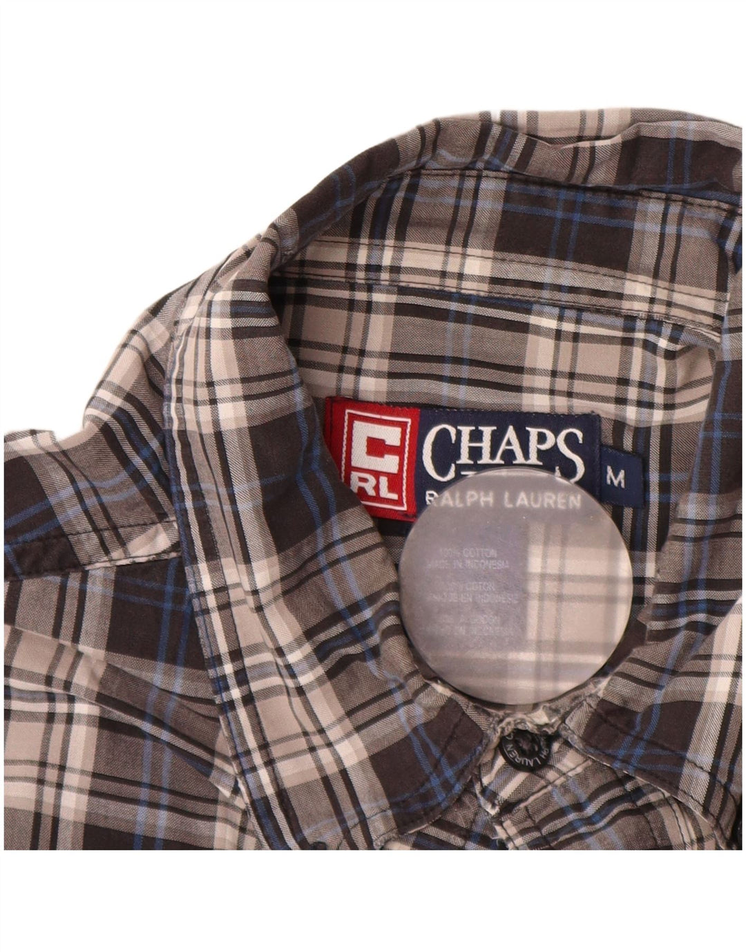 Chaps Ralph Lauren Herre Flannel skjorte Medium Grey Ternet Bomuld