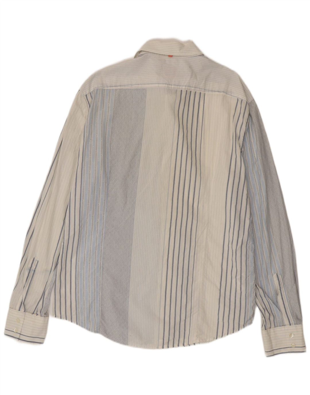 Hugo Boss Mens Shirt XL Blue Striped Cotton