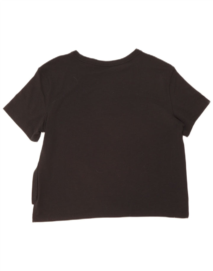 Nike Womens Dri Fit T-Shirt Top UK 14 Medium Black