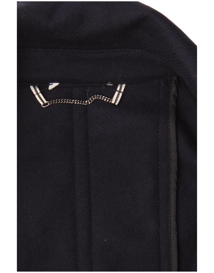 VINTAGE Dameoverfrakke UK 16 Large Navy Blue