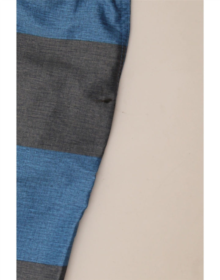 Hurley Mens Chino Shorts W33 Medium Blue Striped Polyester