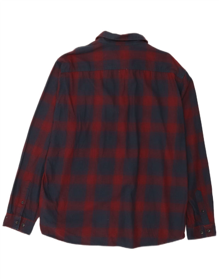 Jack & Jones Mens Flannel Shirt 2XL Red Check Cotton