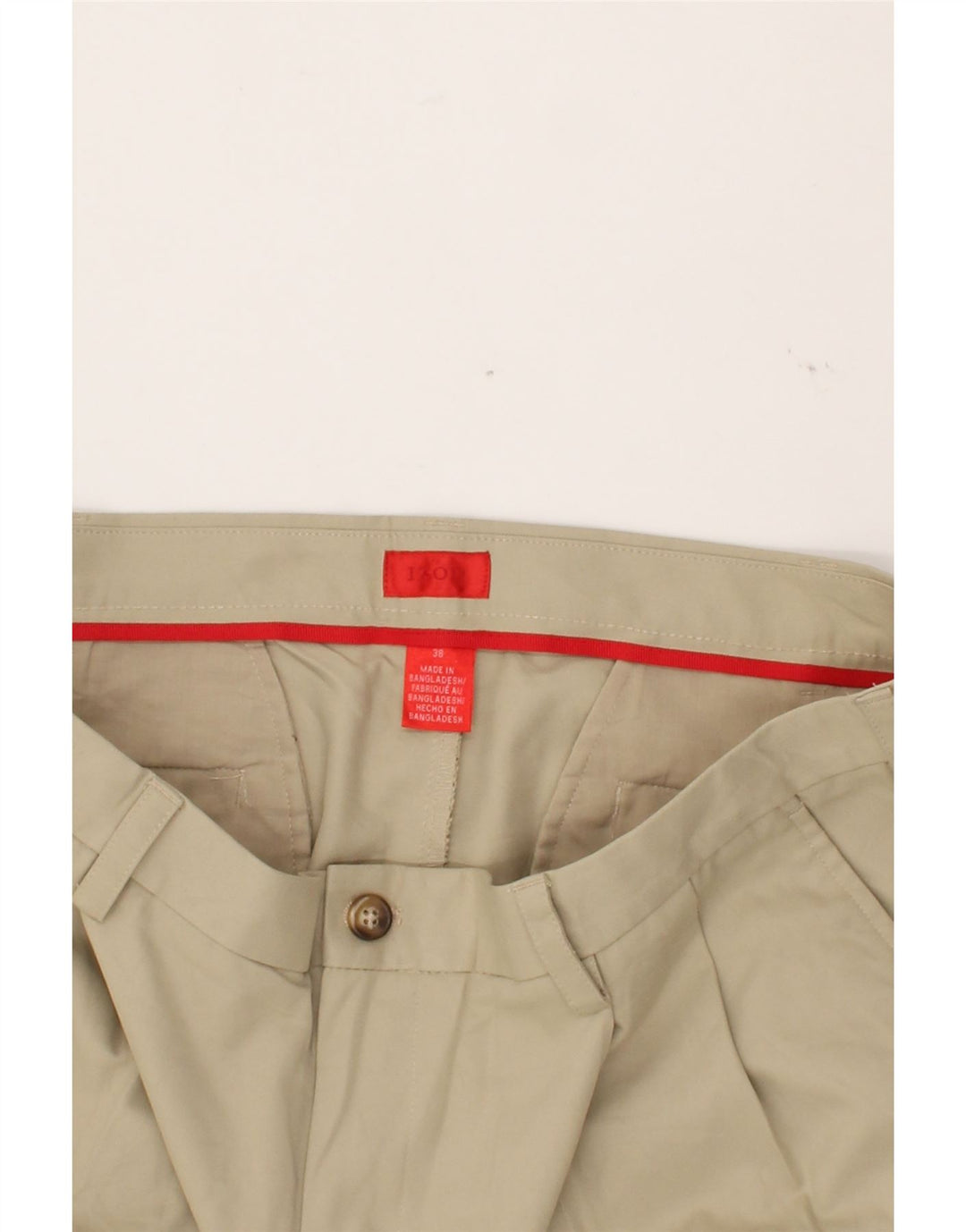 IZOD Mens Pegged Chino Shorts W38 XL  Beige Vintage Izod and Second-Hand Izod from Messina Hembry 