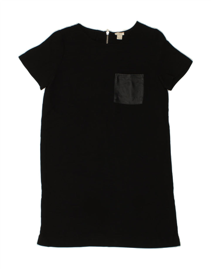 J. CREW Womens Loose Fit Basic Dress UK 10 Small Black Polyester Vintage J. Crew and Second-Hand J. Crew from Messina Hembry 