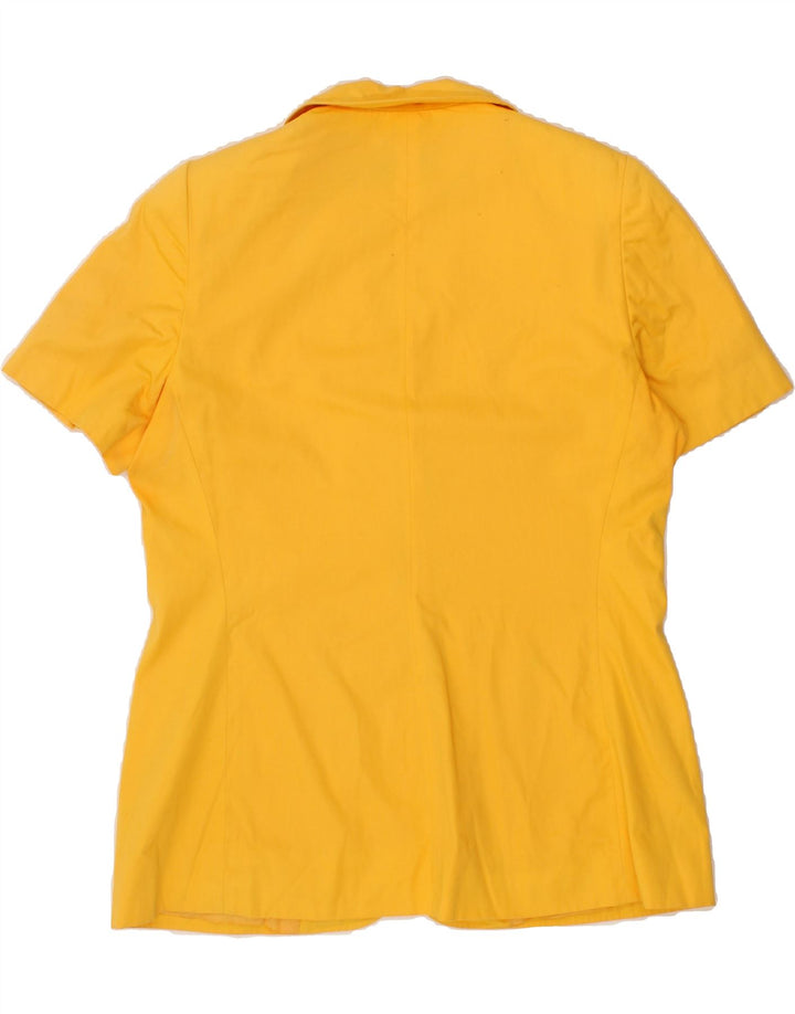RENATO BALESTRA Womens 4 Button Blazer Jacket IT 44 Medium Yellow Cotton Vintage Renato Balestra and Second-Hand Renato Balestra from Messina Hembry 