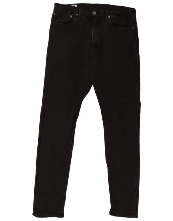 Levi's Hombre 512 Slim Tapered Jeans W34 L34 Algodón Negro
