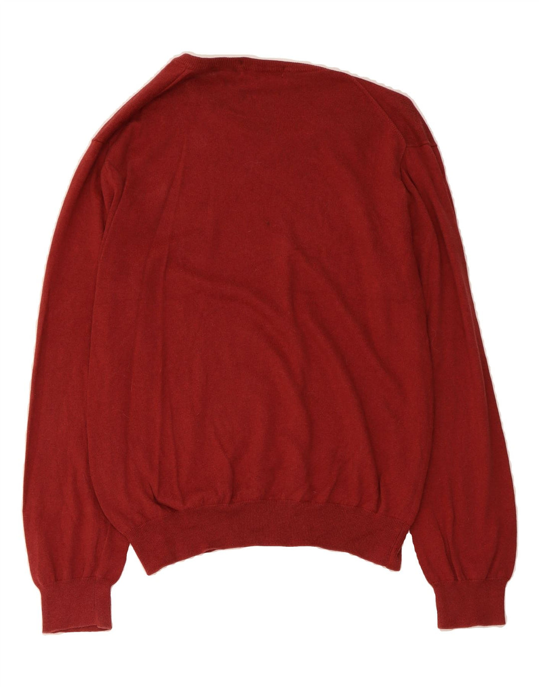 J. CREW Mens V-Neck Jumper Sweater XL Red Cotton Vintage J. Crew and Second-Hand J. Crew from Messina Hembry 
